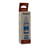 Чернила оригинальные INK GI-490 Cyan для CANON GP1400/2400/3400 голубые, 70мл 0664C001
